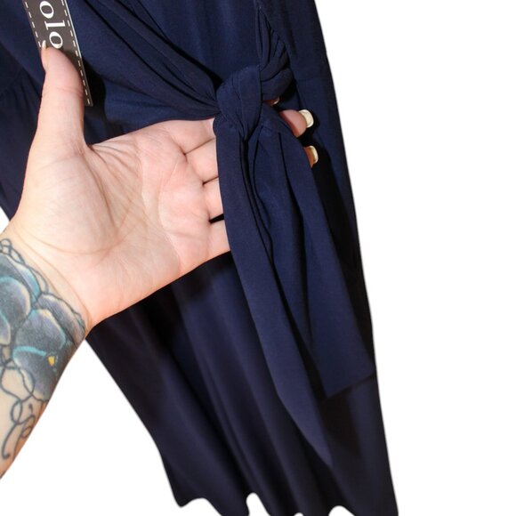 SALE LUXOLOGY Blue Pantsuit Jumper Romper 1 Piece Size L NWT's COMFY CLASSY CUTE - Picture 15 of 16